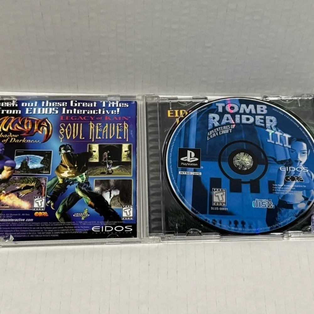 Tomb Raider III PlayStation PS1 Complete Tested Working 1998